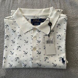 Ralph Lauren Classic Fit Stretch Mesh Polo Shirt with Anchors